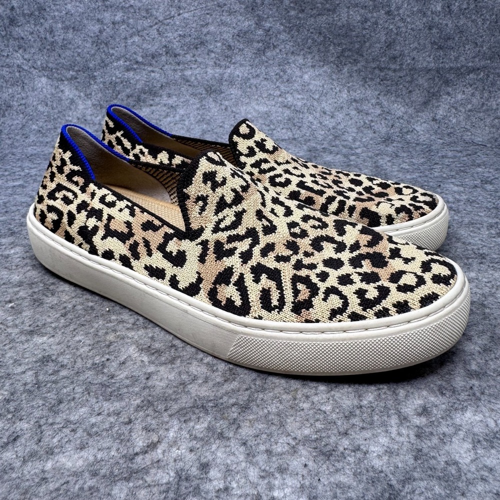 Rothys Original Slip On Sneaker Womens Sz 8 Leopard Print Limited Edition Flats